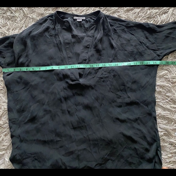 Womens Vince 100%  silk Split Neck Long Sleeve Blouse - Picture 3 of 6